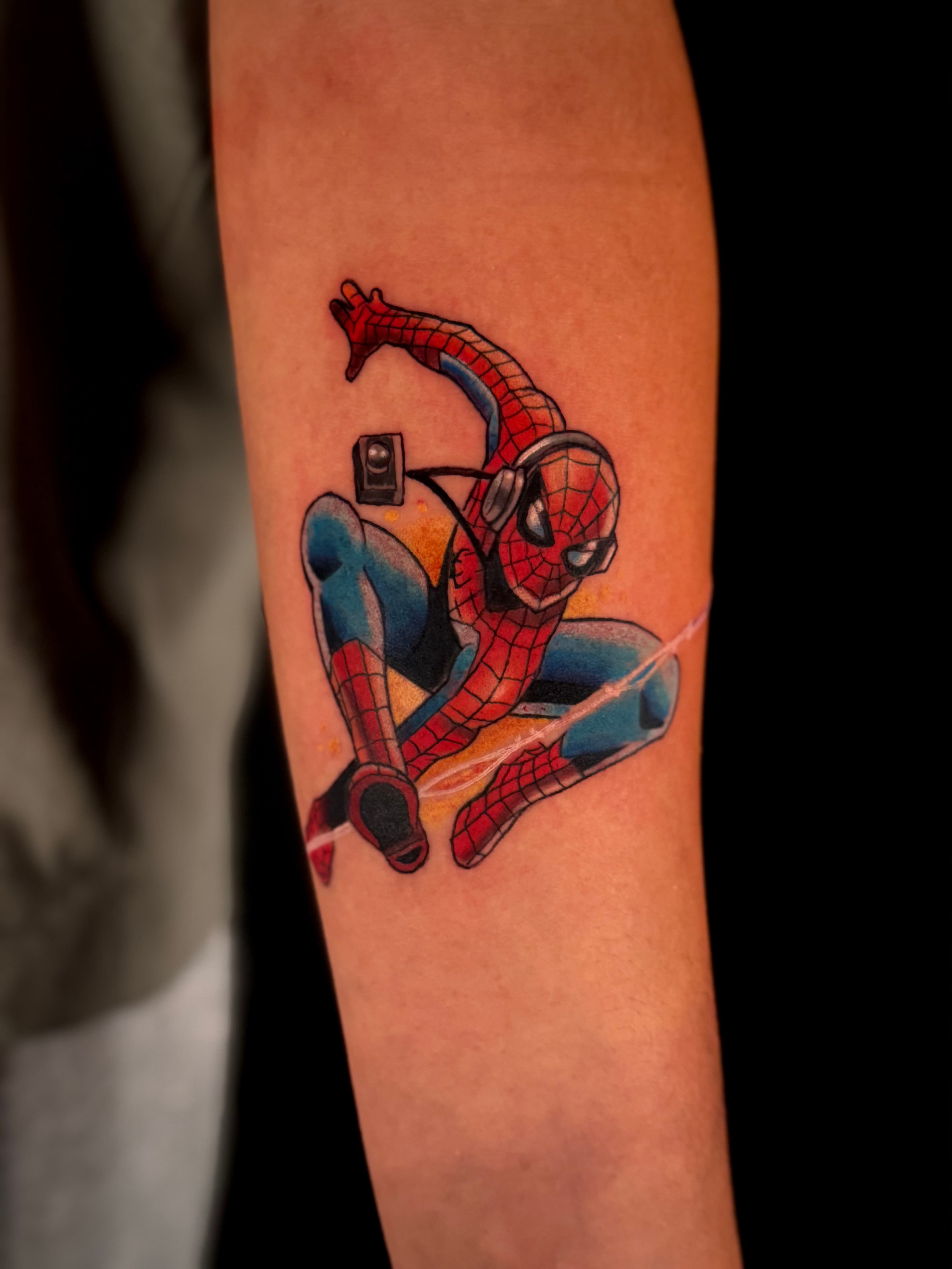 Personalized Spider-Man Tattoo