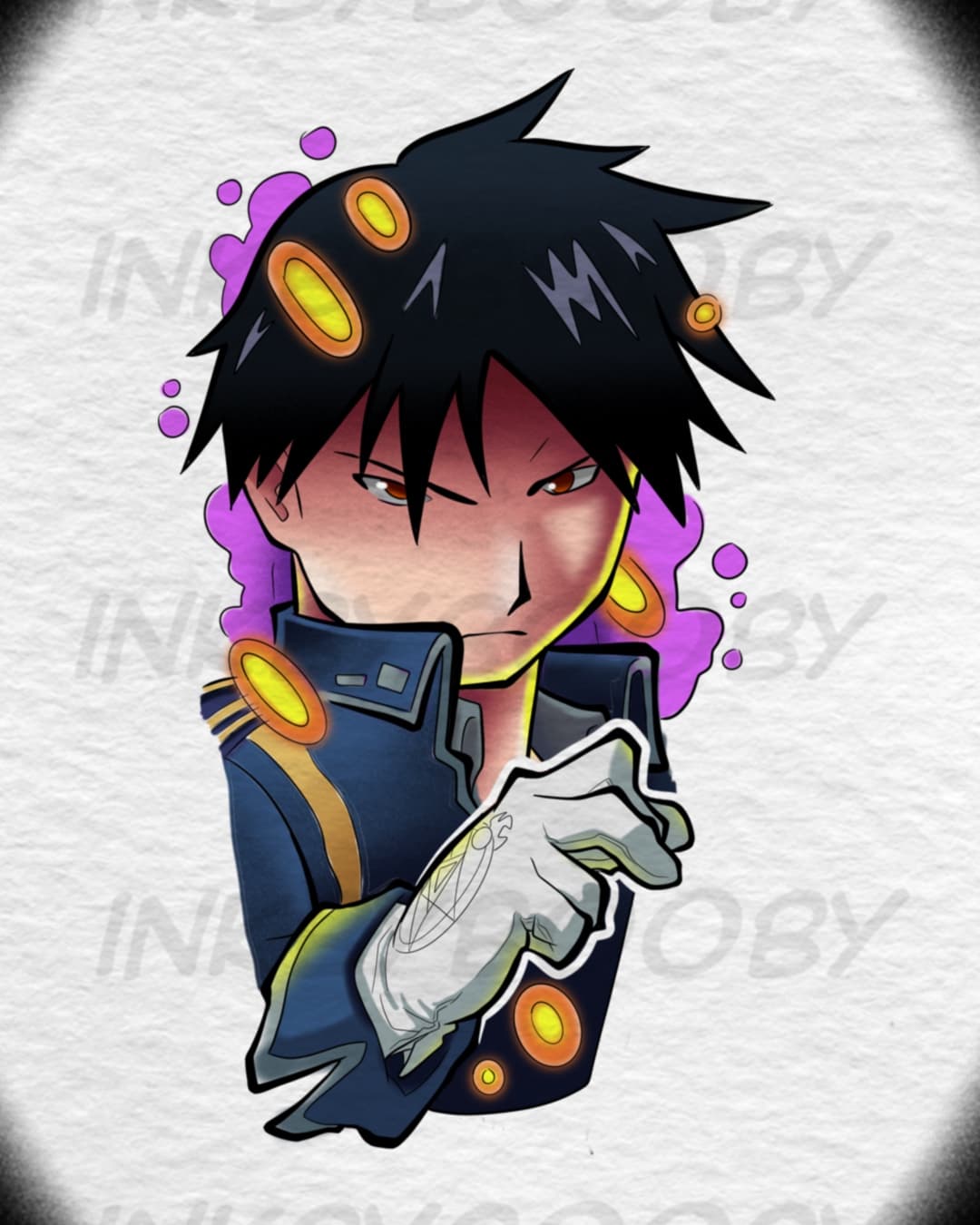 Roy Mustang Flame Alchemist Tattoo Flash – Fullmetal Alchemist