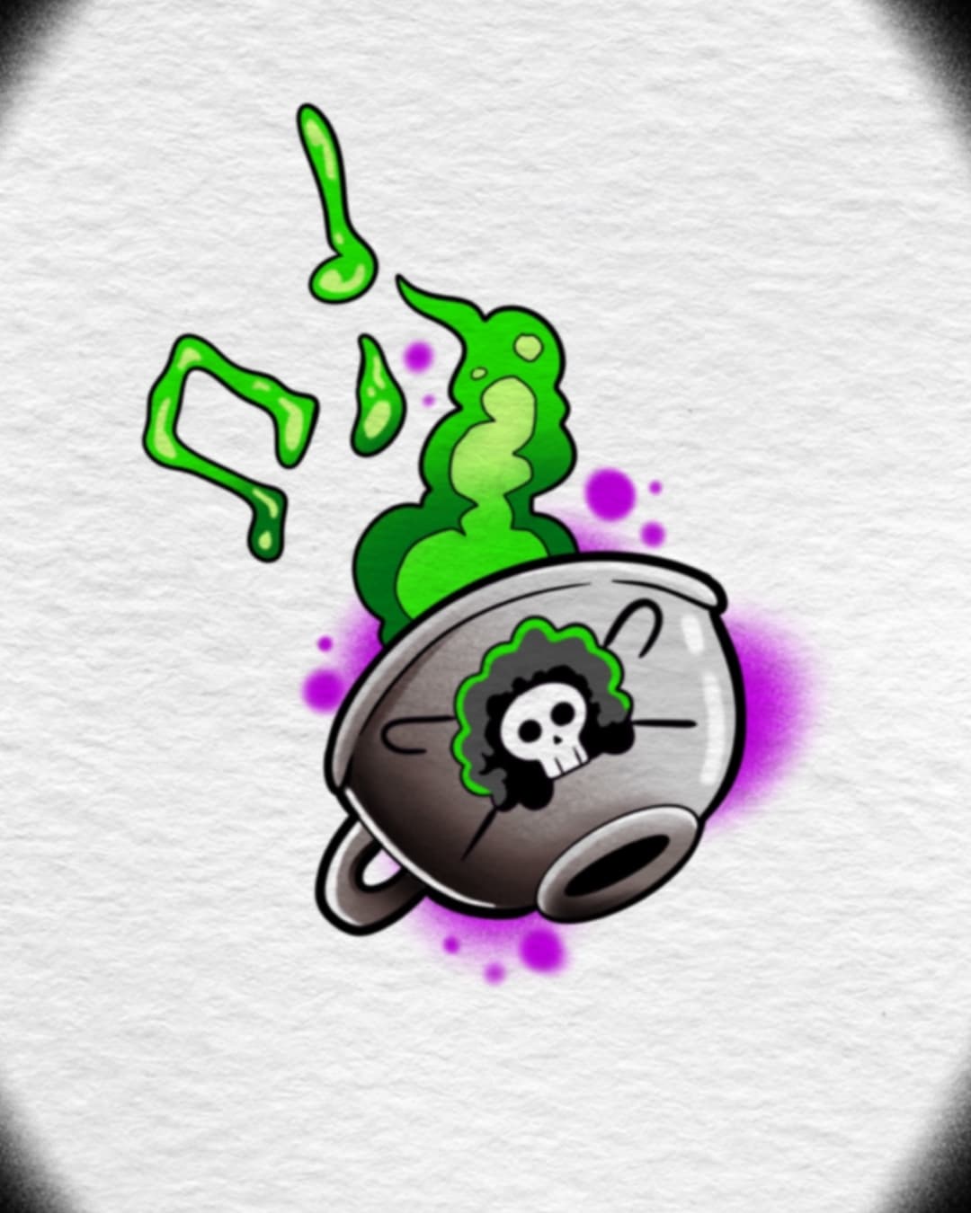 Brook Soul Tea Cup One Piece Tattoo Flash