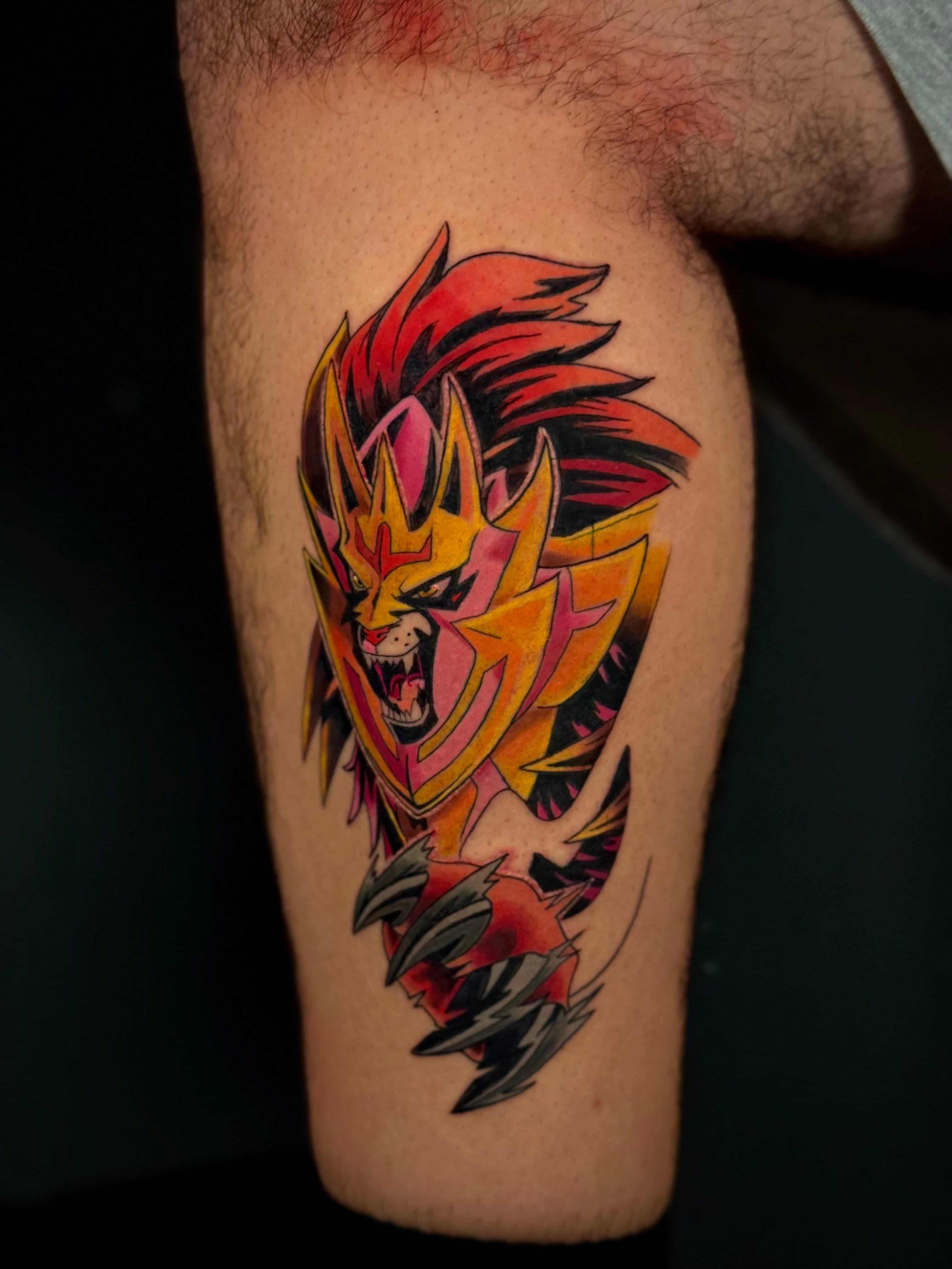 Zamazenta Pokémon Color Tattoo