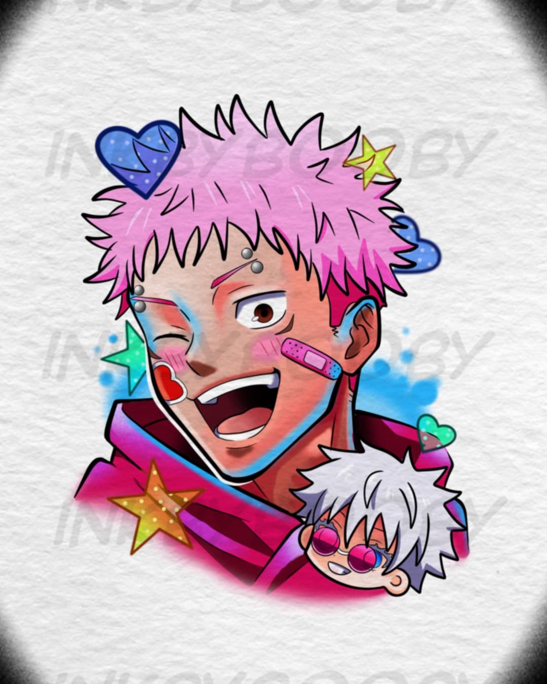 Girly Pop Yuji Itadori & Chibi Gojo Tattoo Flash – Jujutsu Kaisen