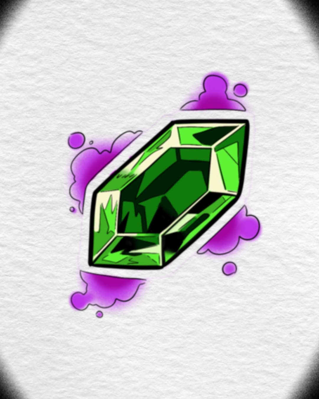 The Legend of Zelda: Ocarina of Time – Green Rupee Tattoo