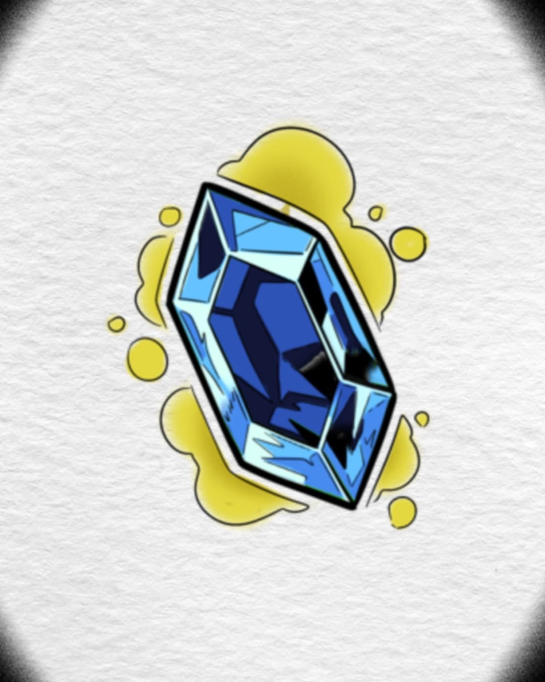 The Legend of Zelda: Ocarina of Time – Blue Rupee Tattoo