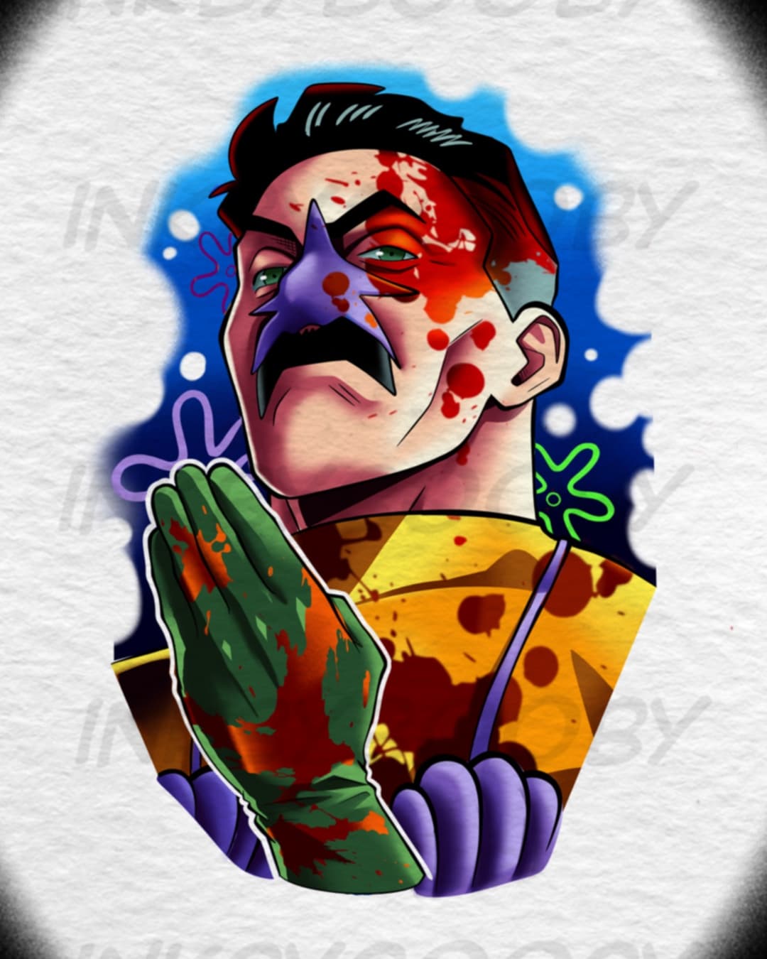 Omni-Man X Mermaid Man Tattoo Flash – Invincible Mashup
