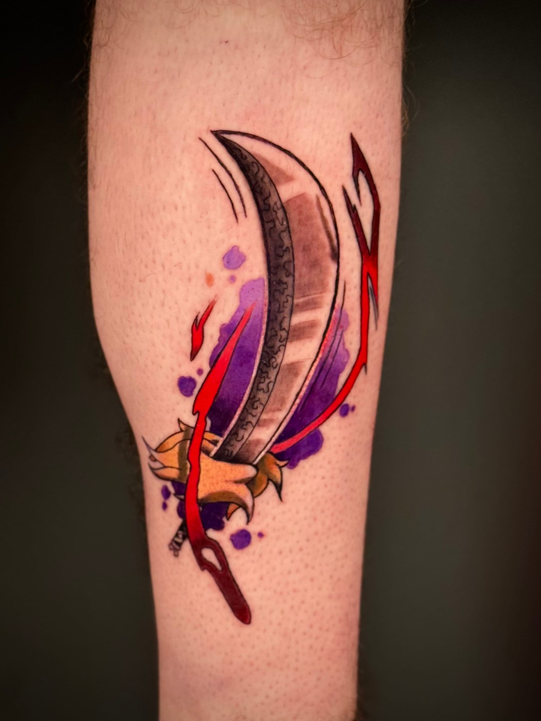 Soul Split Katana – Jujutsu Kaisen Tattoo