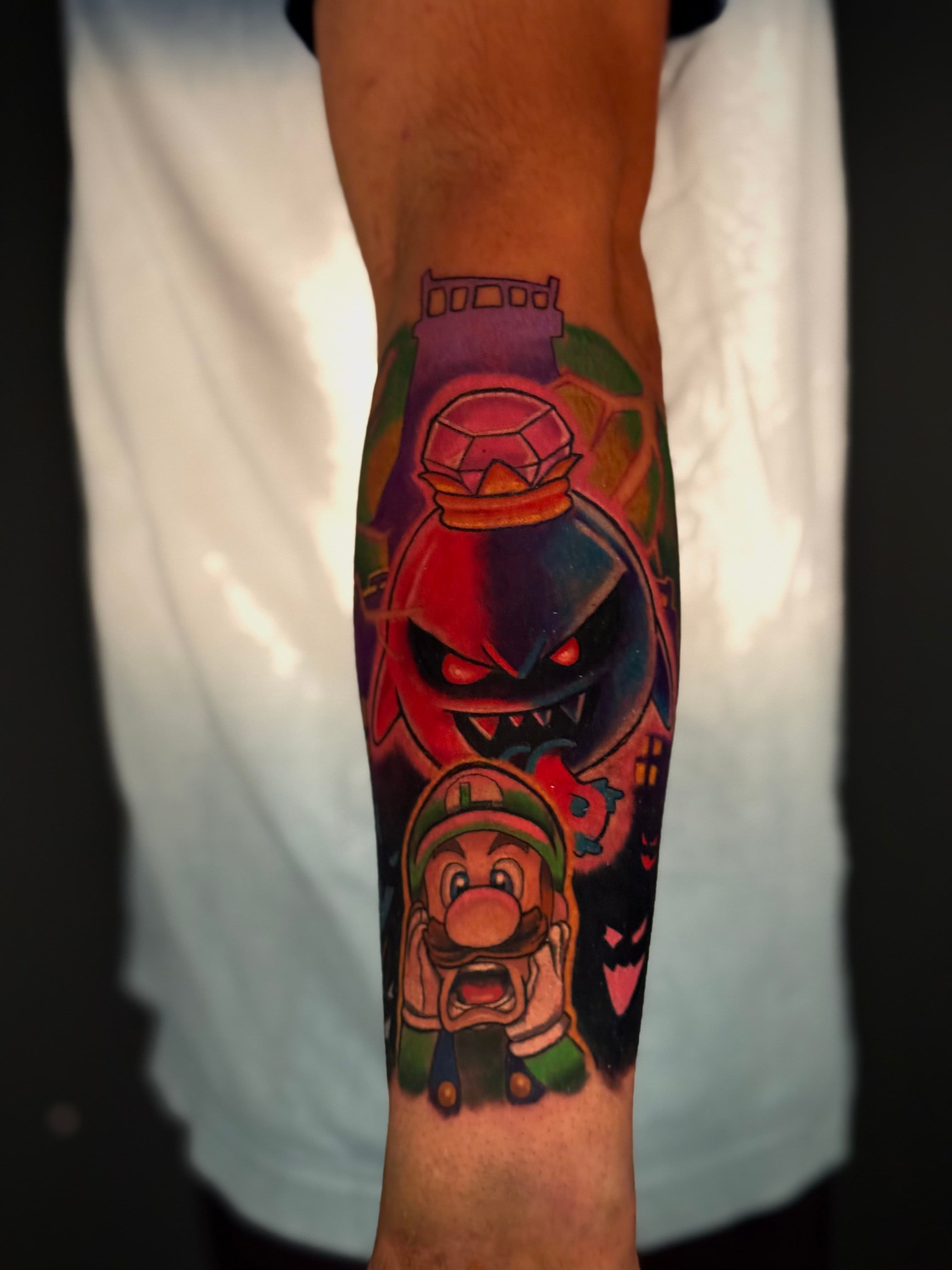 Luigi’s Mansion King Boo Tattoo