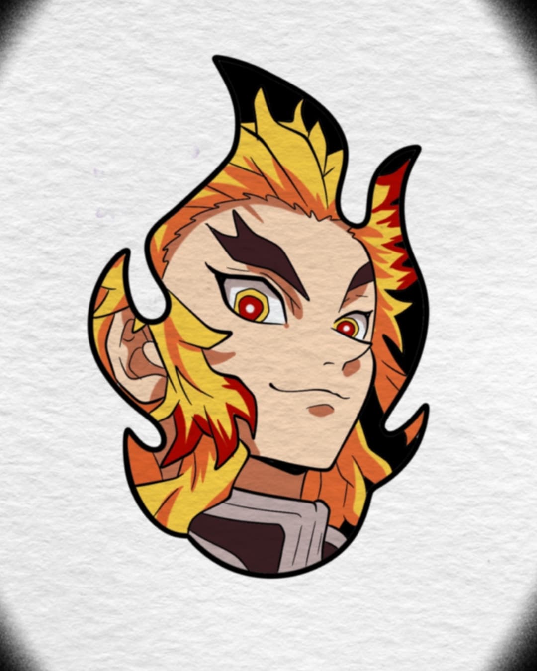 Kyojuro Rengoku Flame Hashira Tattoo Flash – Demon Slayer