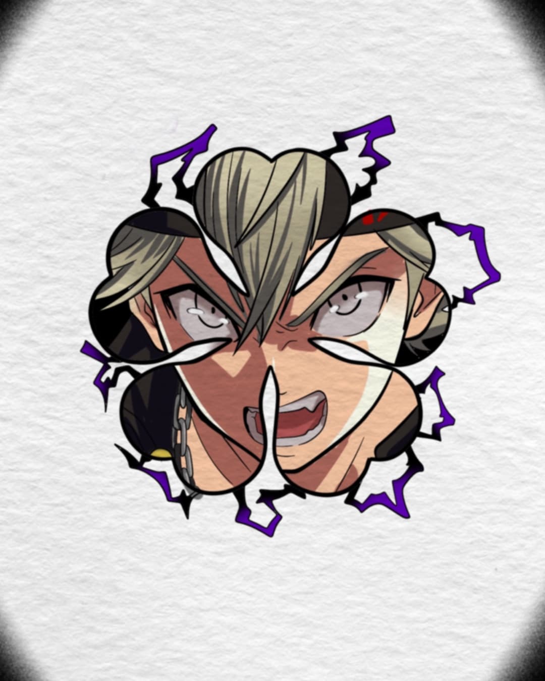 Luck Voltia Black Clover Tattoo Flash – Black Bulls Lightning Magic