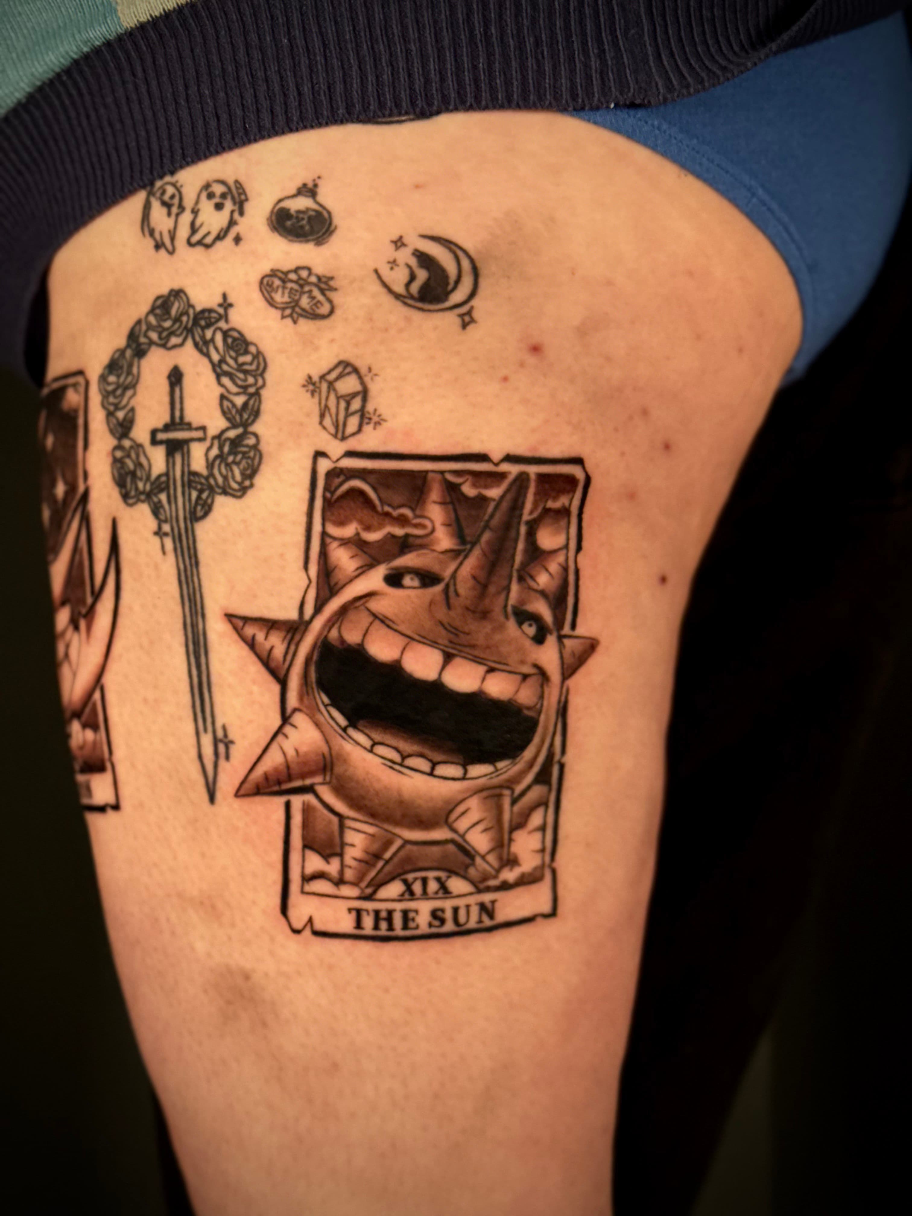 Soul Eater Sun Tarot Card Tattoo