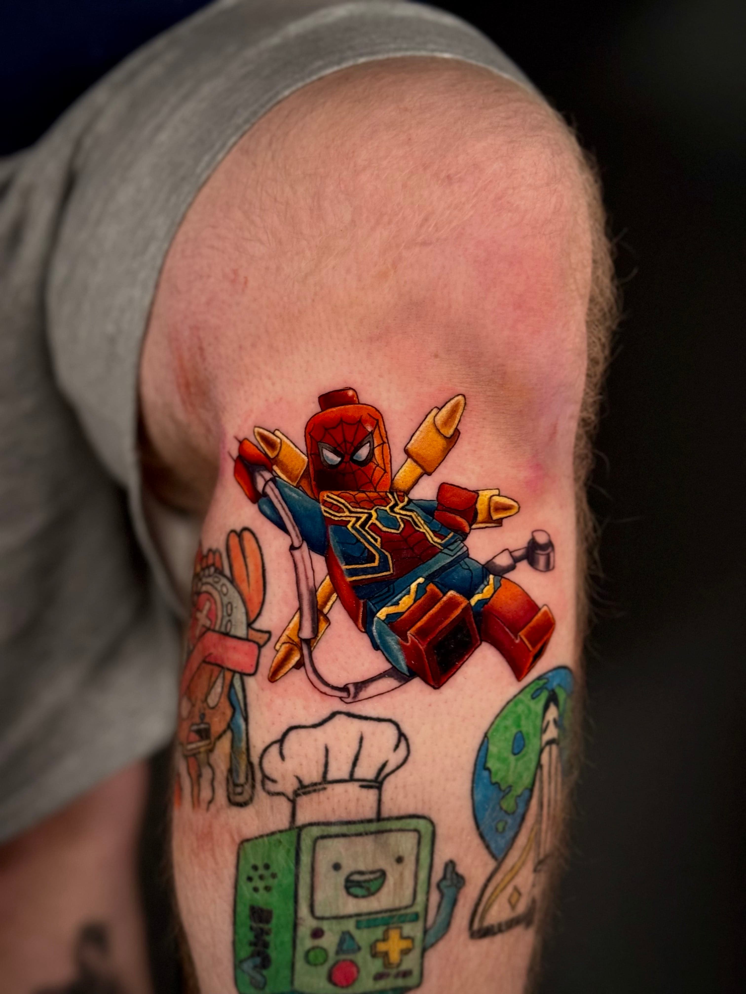 LEGO Spider-Man Iron Spider Color Tattoo