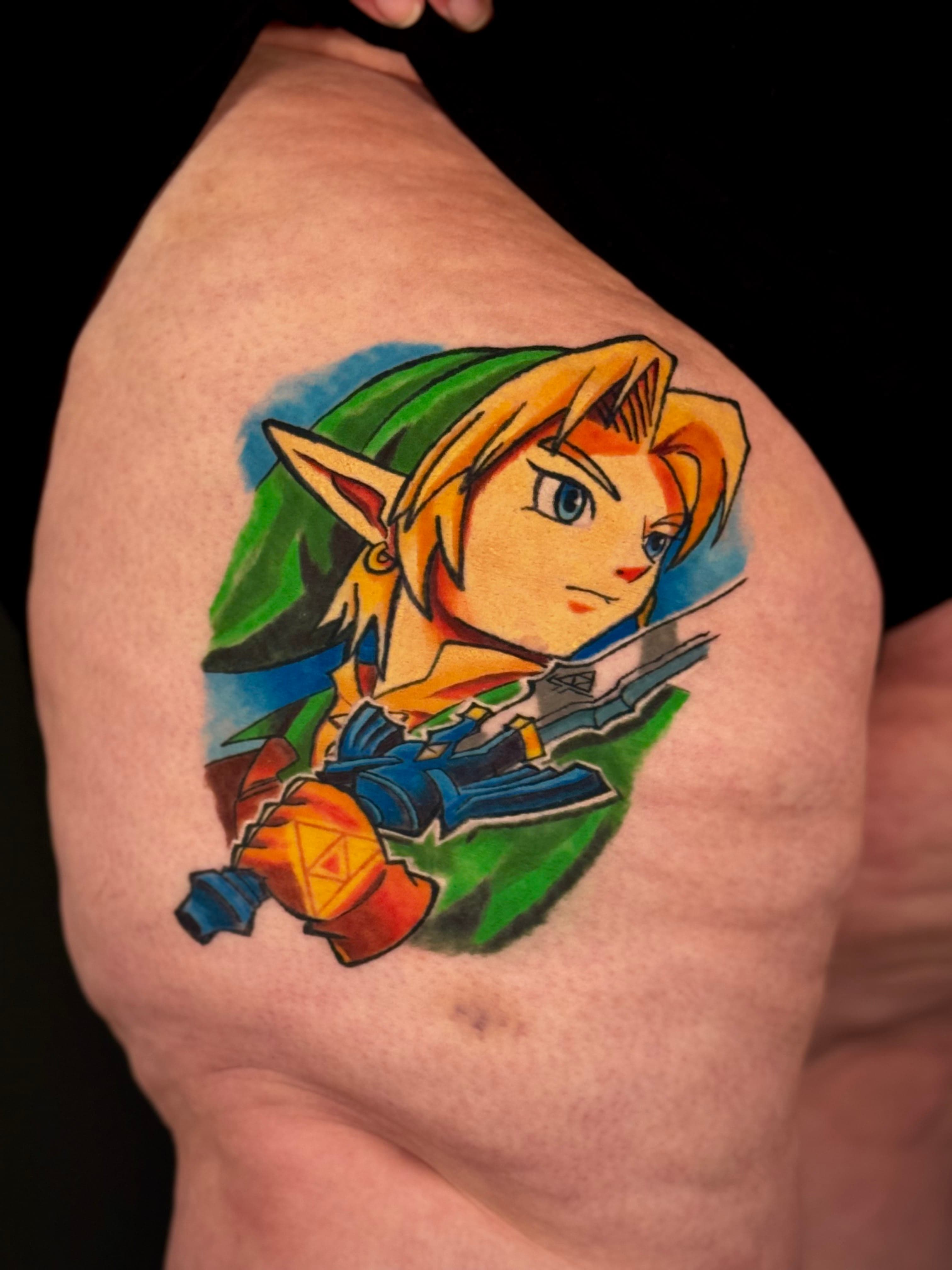 Ocarina of Time Link Legend of Zelda Tattoo