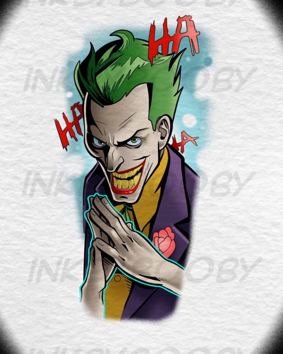 The Joker “HA HA HA” Tattoo Flash – DC Comics