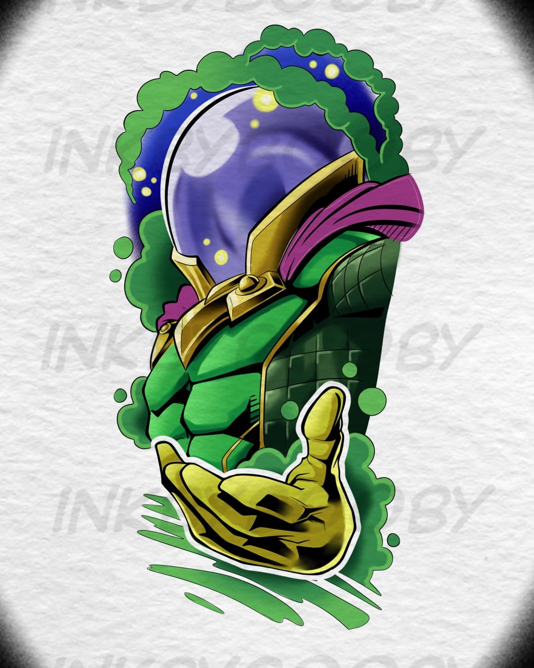 Mysterio Tattoo Flash – Spider-Man Marvel Villain