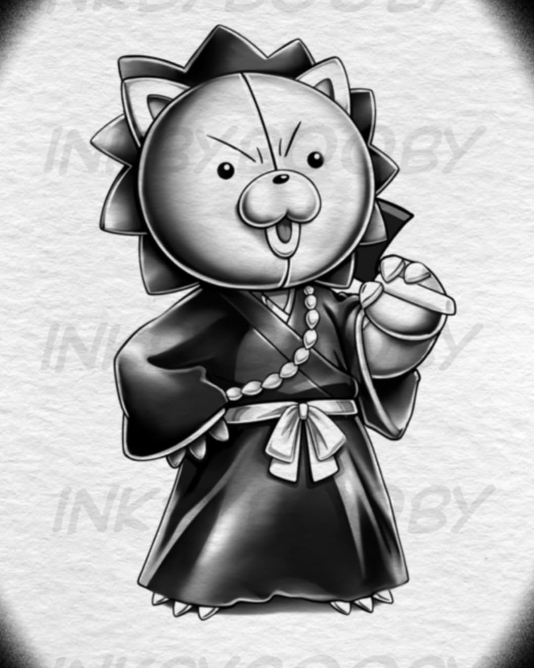 Kon Soul Reaper Chrome Tattoo Flash – Bleach
