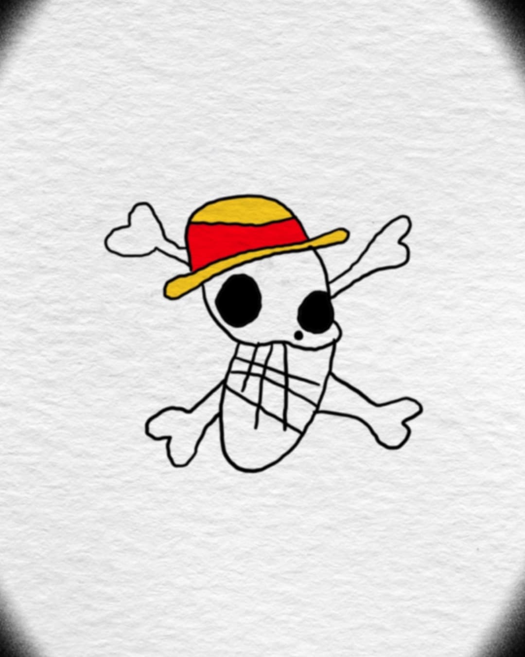 One Piece Straw Hat Pirates Jolly Roger Tattoo Flash