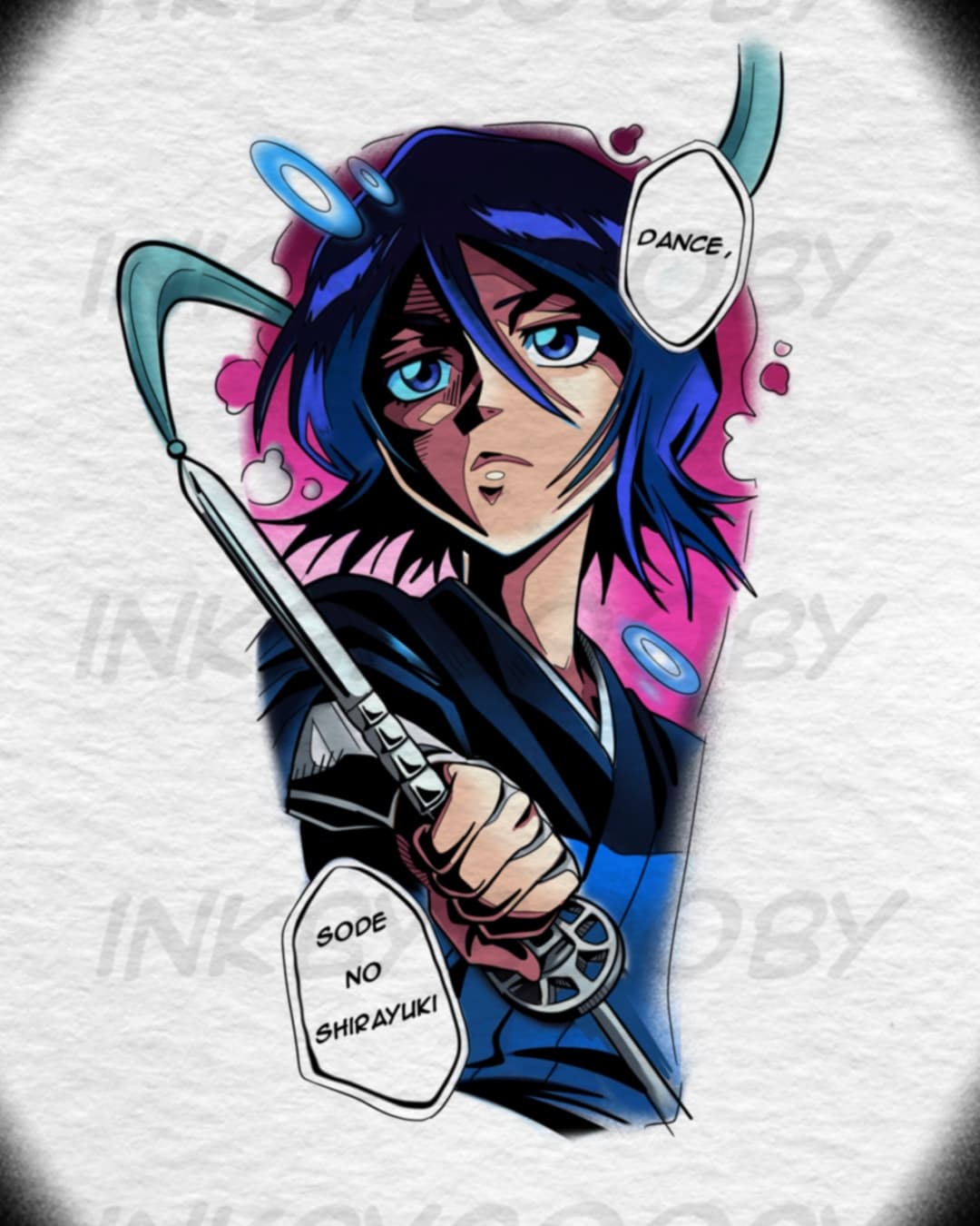 Rukia Kuchiki Sode no Shirayuki Tattoo Flash – Bleach