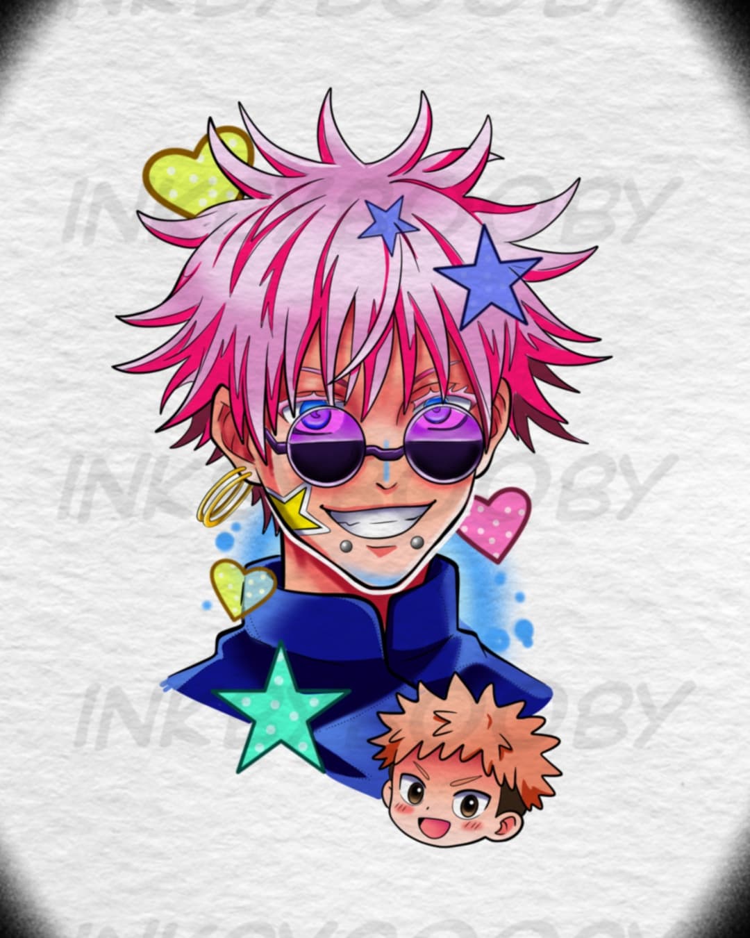 Girly Pop Gojo & Chibi Yuji Tattoo Flash – Jujutsu Kaisen