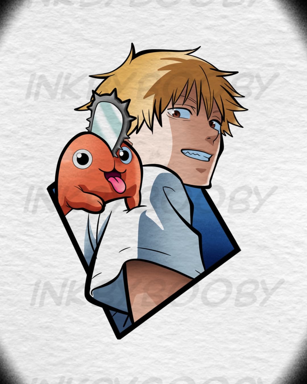 Denji & Pochita Tattoo Flash – Chainsaw Man