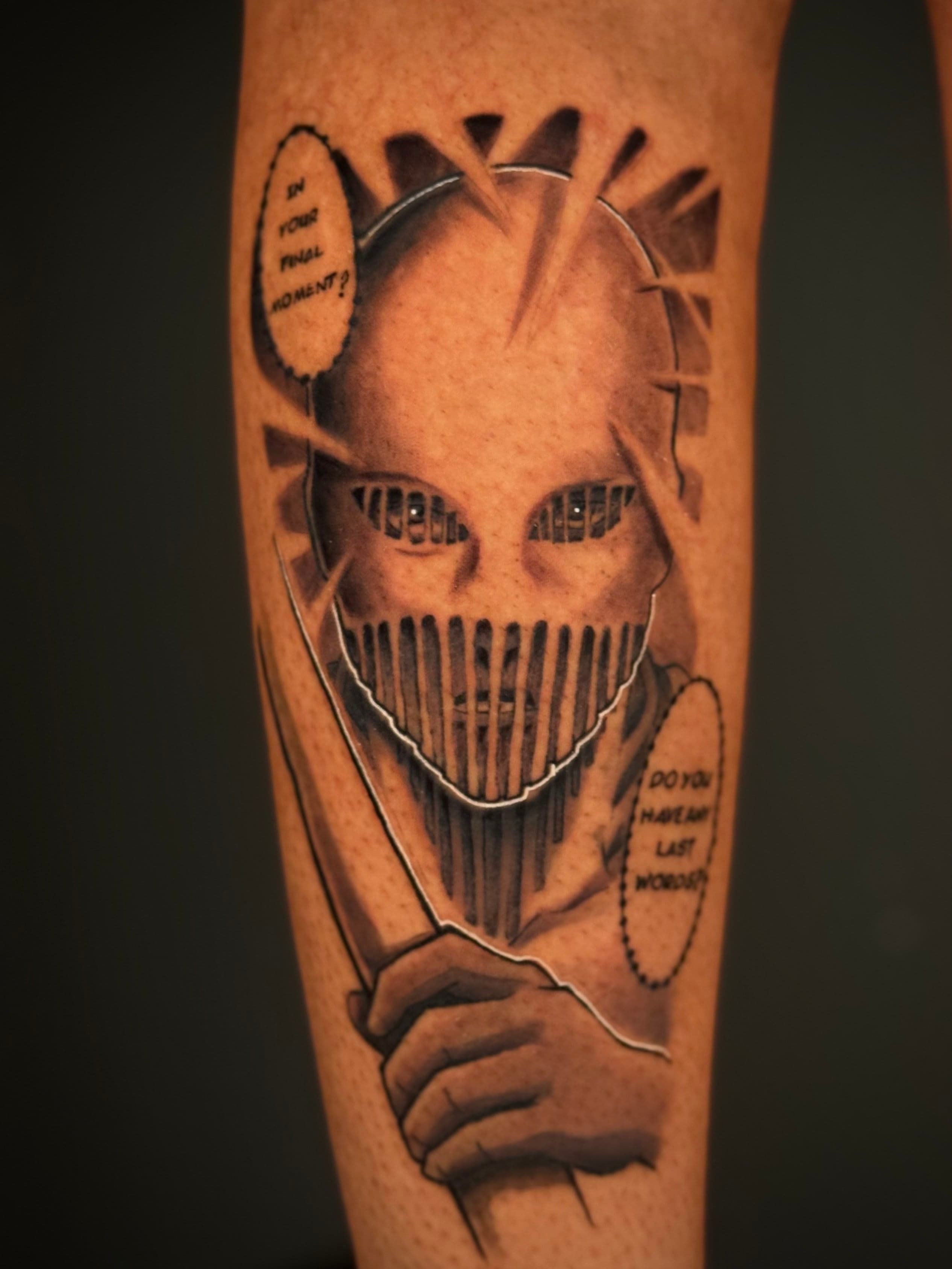War Hammer Titan Attack on Titan Black & Grey Tattoo