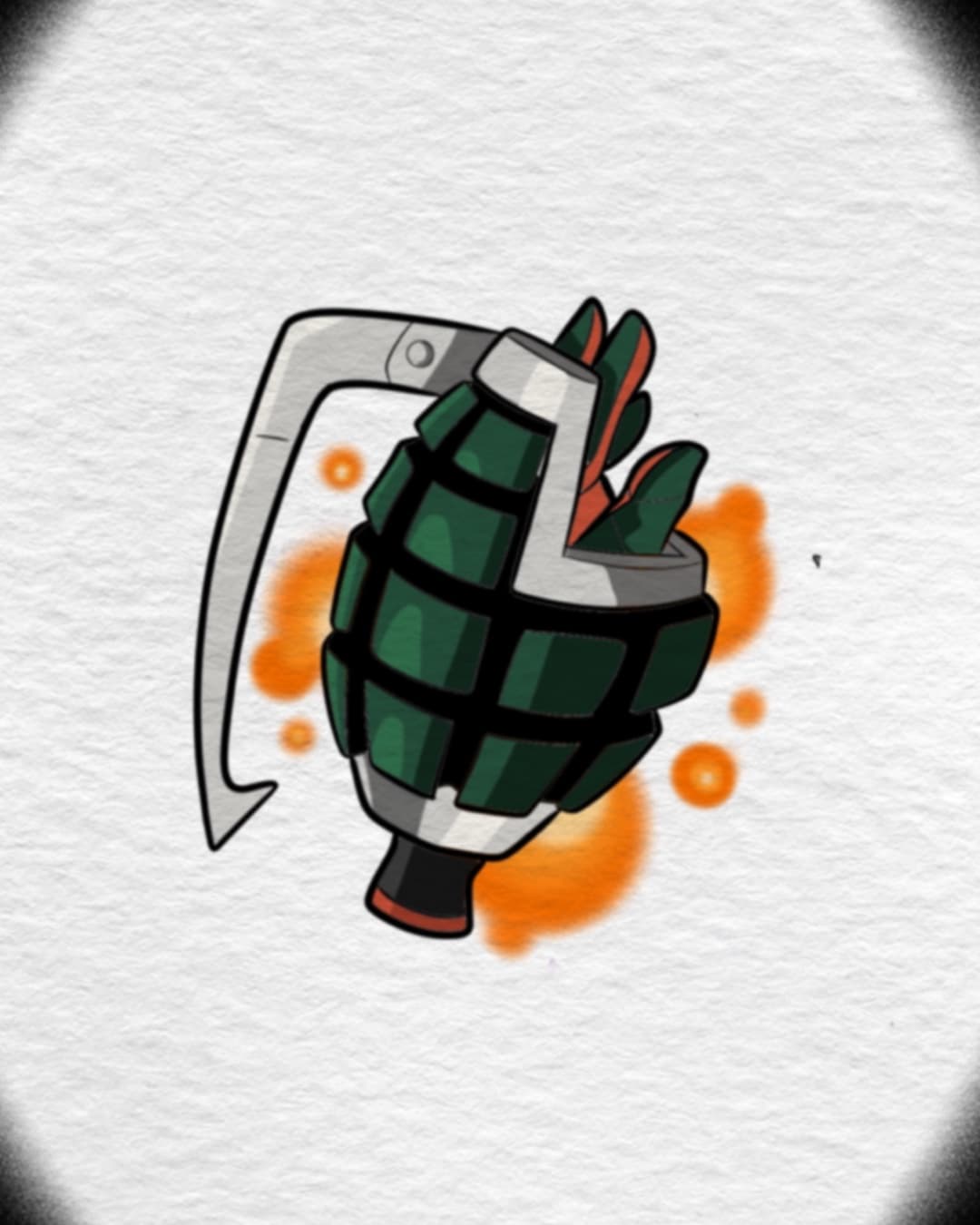 Katsuki Bakugo Grenade Gauntlet Tattoo Flash – My Hero Academia